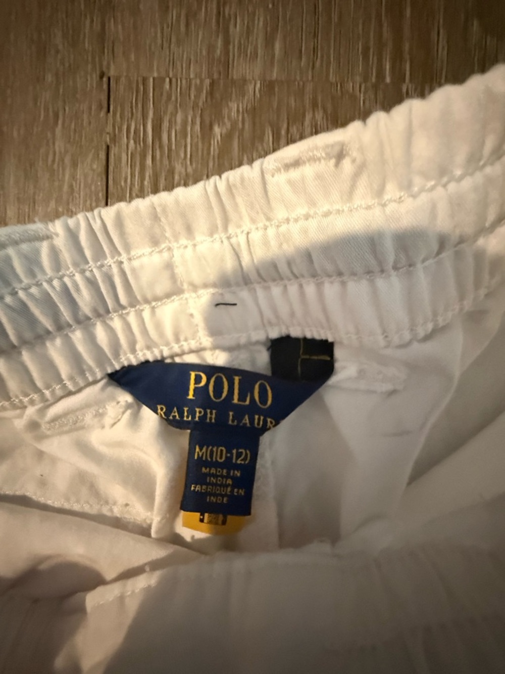 Boys 10/12  like new Polo Ralph Lauren White Cotton Utility Shorts - Picture 2 of 3